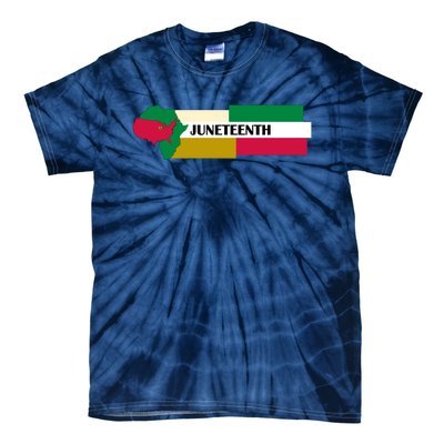 Juneteenth Day Map Tie-Dye T-Shirt