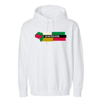 Juneteenth Day Map Garment-Dyed Fleece Hoodie