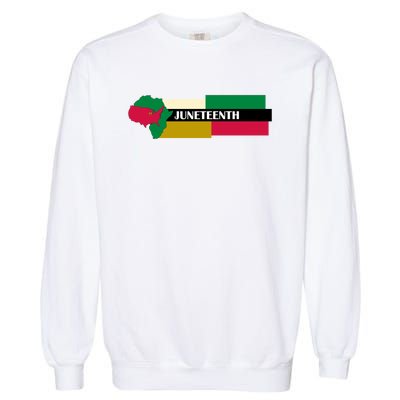 Juneteenth Day Map Garment-Dyed Sweatshirt