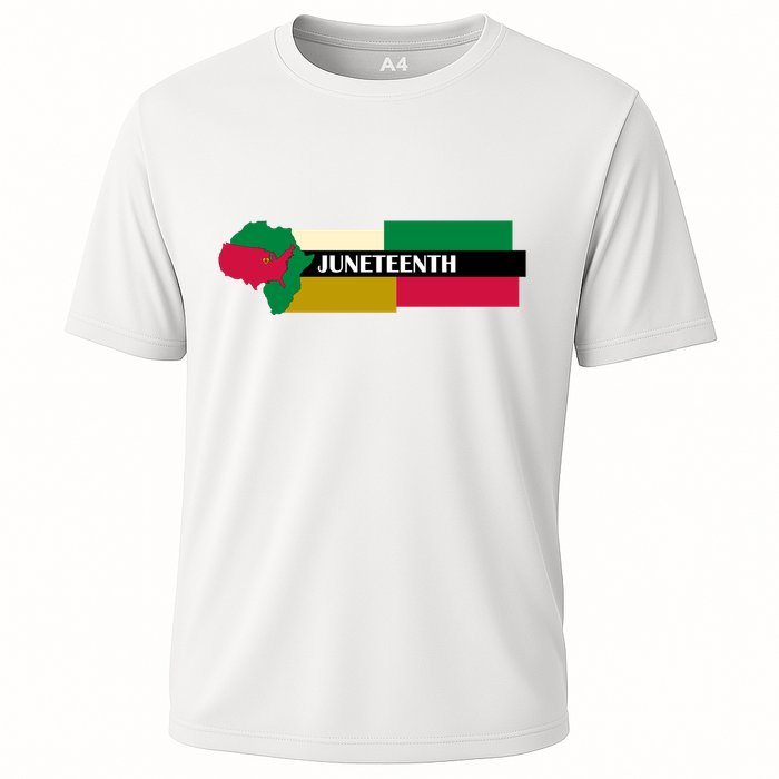 Juneteenth Day Map Cooling Performance Crew T-Shirt