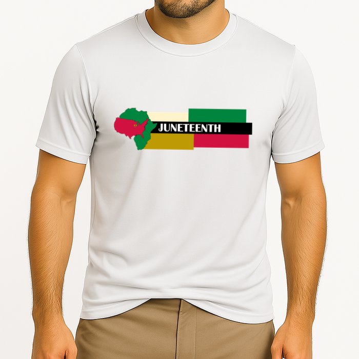 Juneteenth Day Map Cooling Performance Crew T-Shirt