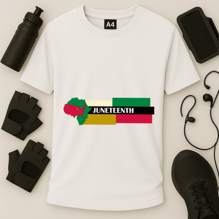 Juneteenth Day Map Cooling Performance Crew T-Shirt