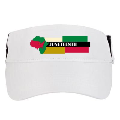 Juneteenth Day Map Adult Drive Performance Visor