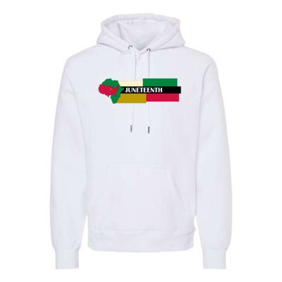 Juneteenth Day Map Premium Hoodie