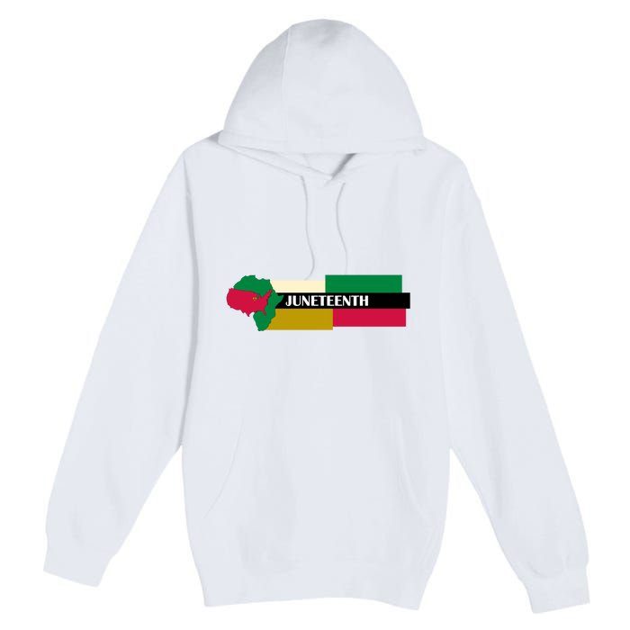 Juneteenth Day Map Premium Pullover Hoodie