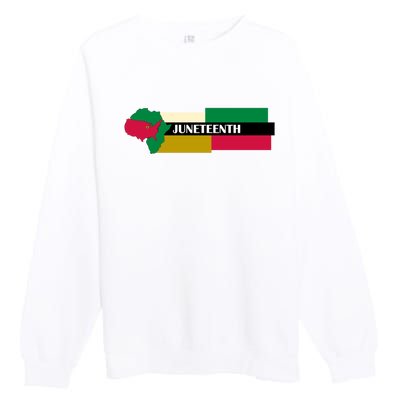 Juneteenth Day Map Premium Crewneck Sweatshirt