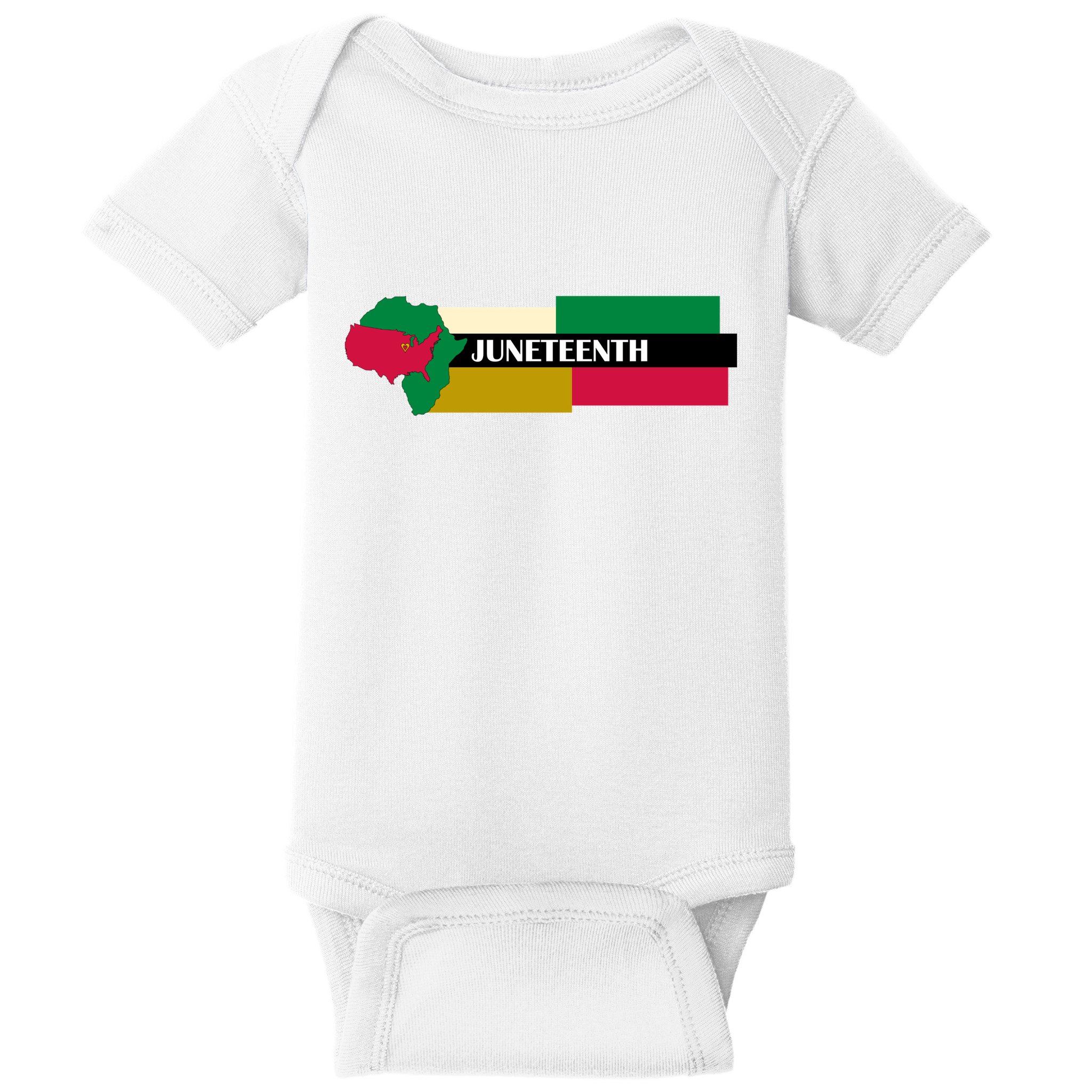Juneteenth Day Map Baby Bodysuit