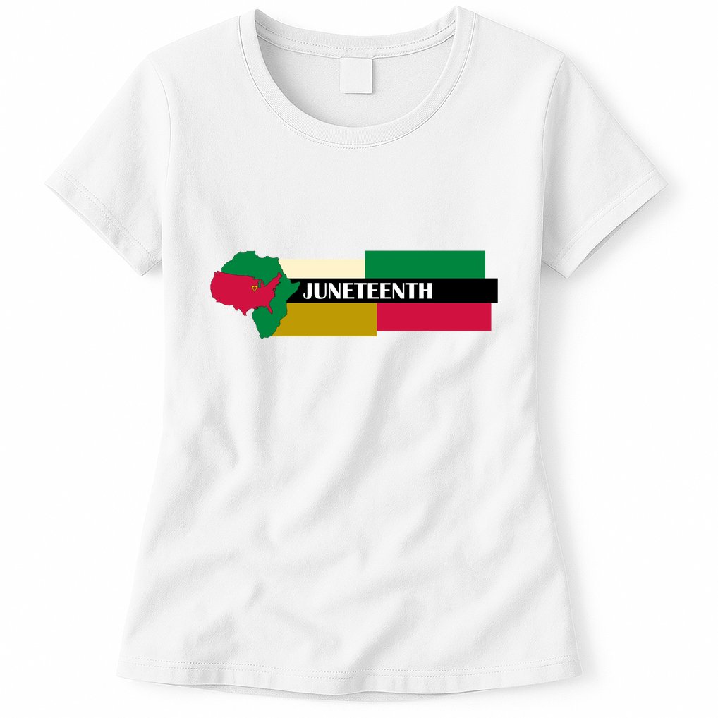 Juneteenth Day Map Womens T-Shirt