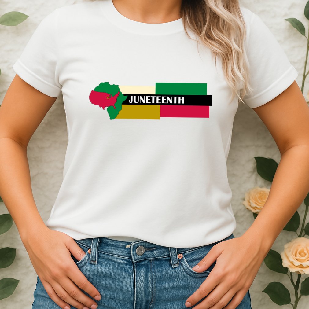 Juneteenth Day Map Womens T-Shirt