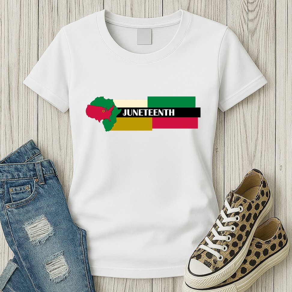 Juneteenth Day Map Womens T-Shirt