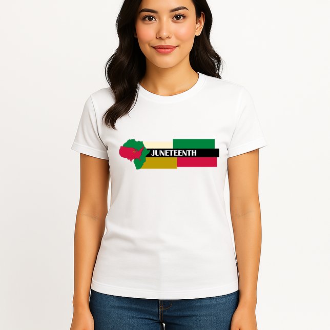 Juneteenth Day Map Womens T-Shirt