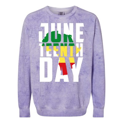 Juneteenth Day Map Colorblast Crewneck Sweatshirt