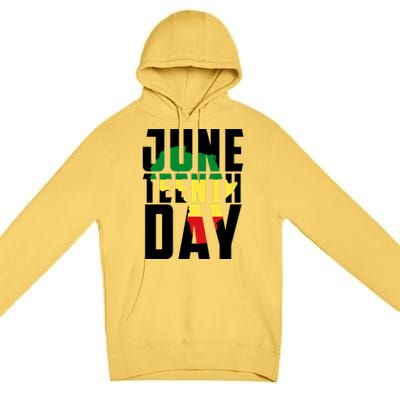 Juneteenth Day Map Premium Pullover Hoodie