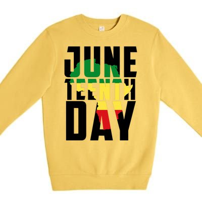 Juneteenth Day Map Premium Crewneck Sweatshirt