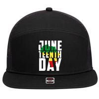 Juneteenth Day Map 7 Panel Mesh Trucker Snapback Hat