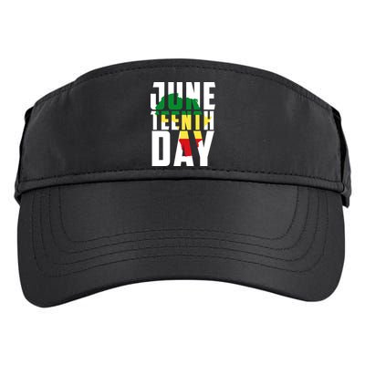 Juneteenth Day Map Adult Drive Performance Visor