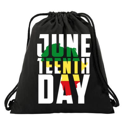 Juneteenth Day Map Drawstring Bag