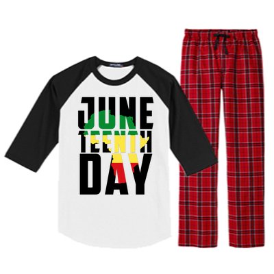 Juneteenth Day Map Raglan Sleeve Pajama Set