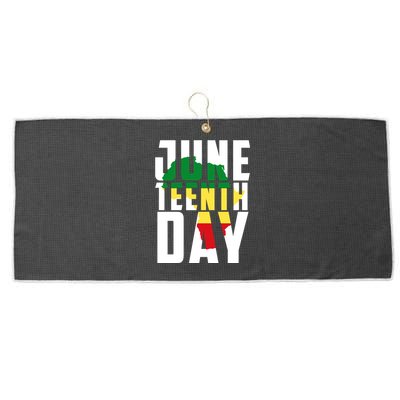 Juneteenth Day Map Large Microfiber Waffle Golf Towel