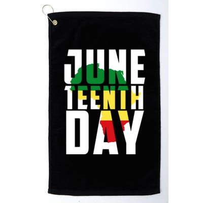 Juneteenth Day Map Platinum Collection Golf Towel