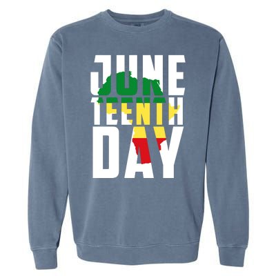 Juneteenth Day Map Garment-Dyed Sweatshirt