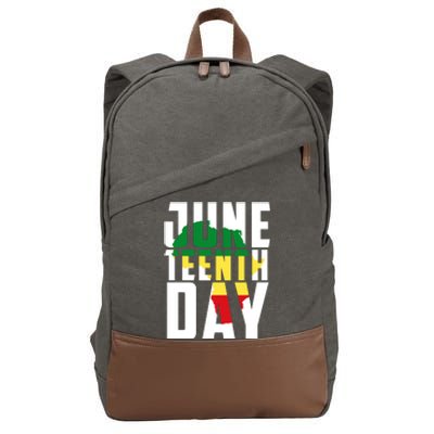 Juneteenth Day Map Cotton Canvas Backpack