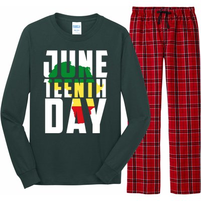 Juneteenth Day Map Long Sleeve Pajama Set