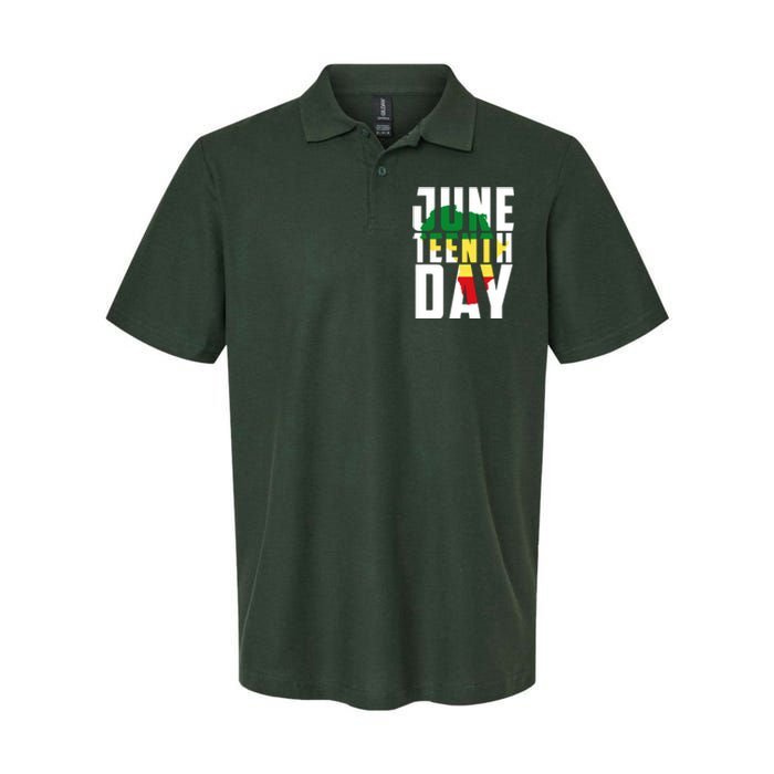 Juneteenth Day Map Softstyle Adult Sport Polo