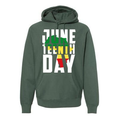 Juneteenth Day Map Premium Hoodie