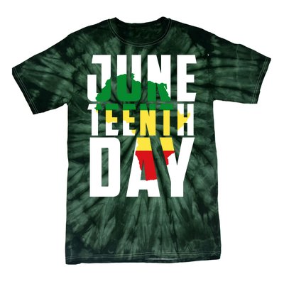 Juneteenth Day Map Tie-Dye T-Shirt