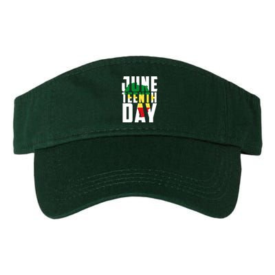 Juneteenth Day Map Valucap Bio-Washed Visor