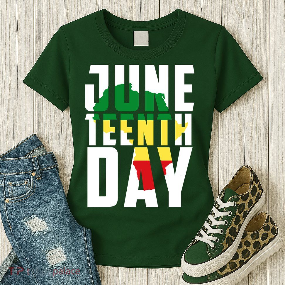 Juneteenth Day Map Womens T-Shirt