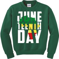 Juneteenth Day Map Kids Sweatshirt