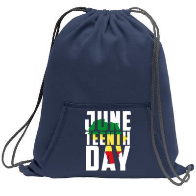 Juneteenth Day Map Sweatshirt Cinch Pack Bag