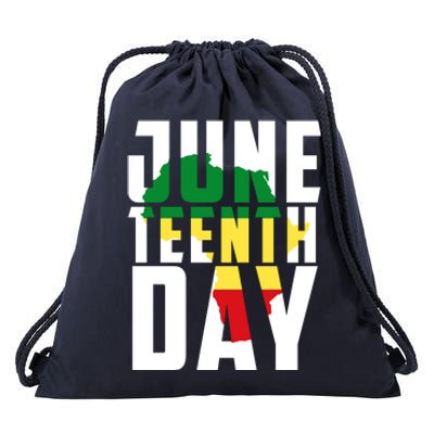 Juneteenth Day Map Drawstring Bag