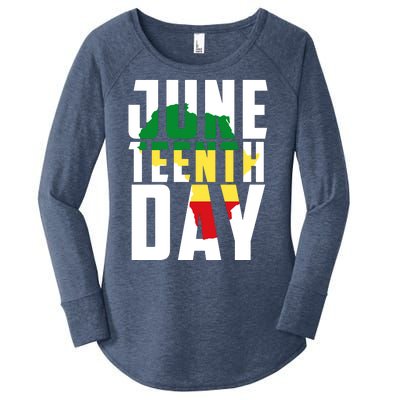 Juneteenth Day Map Women's Perfect Tri Tunic Long Sleeve Shirt