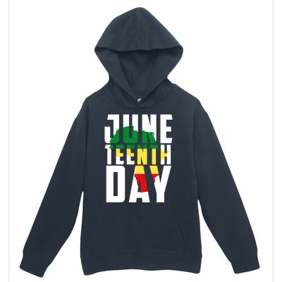 Juneteenth Day Map Urban Pullover Hoodie