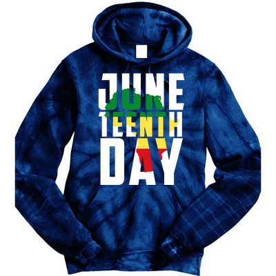 Juneteenth Day Map Tie Dye Hoodie