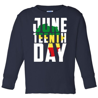 Juneteenth Day Map Toddler Long Sleeve Shirt