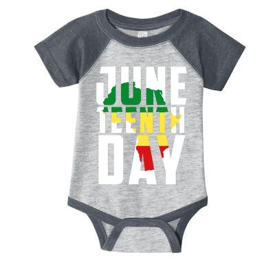 Juneteenth Day Map Infant Baby Jersey Bodysuit