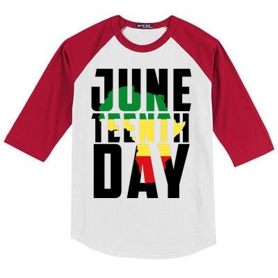 Juneteenth Day Map Kids Colorblock Raglan Jersey