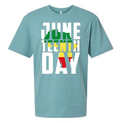 Juneteenth Day Map Sueded Cloud Jersey T-Shirt