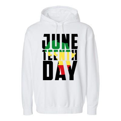 Juneteenth Day Map Garment-Dyed Fleece Hoodie