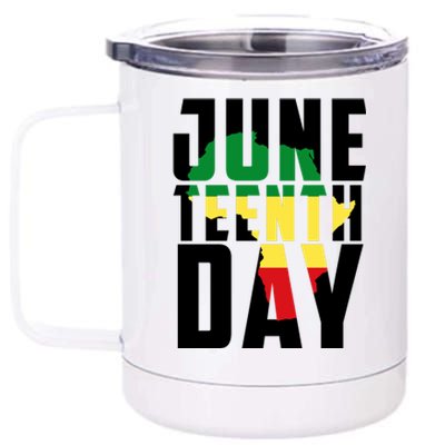 Juneteenth Day Map 12 oz Stainless Steel Tumbler Cup