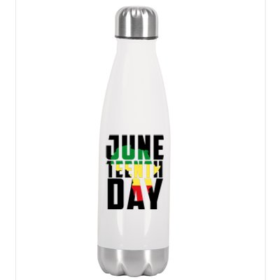 Juneteenth Day Map Stainless Steel Insulated Water Bottle