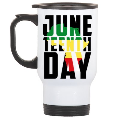 Juneteenth Day Map Stainless Steel Travel Mug