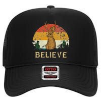 Jackrabbit Desert Mountain Cactus Sunshine Believe Jackalope High Crown Mesh Back Trucker Hat