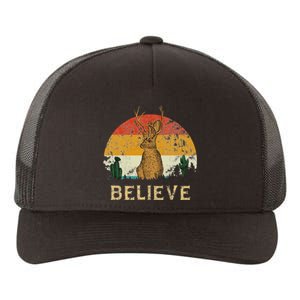 Jackrabbit Desert Mountain Cactus Sunshine Believe Jackalope Yupoong Adult 5-Panel Trucker Hat