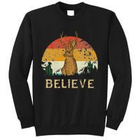 Jackrabbit Desert Mountain Cactus Sunshine Believe Jackalope Sweatshirt