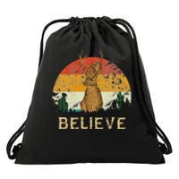 Jackrabbit Desert Mountain Cactus Sunshine Believe Jackalope Drawstring Bag